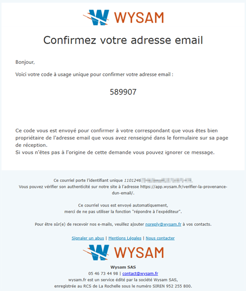 Exemple d'email