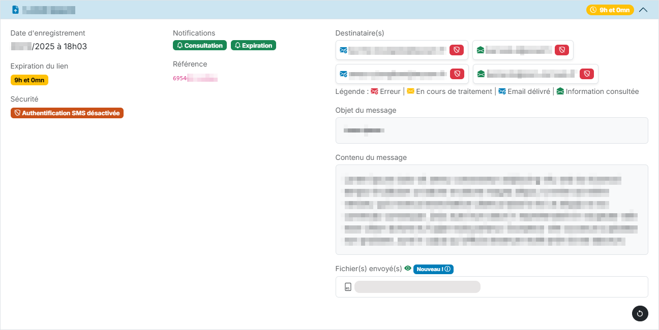 Exemple d'historique
