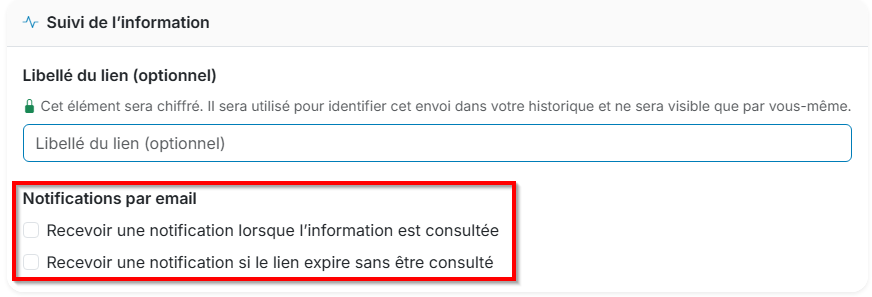 Paramétrage des notifications
