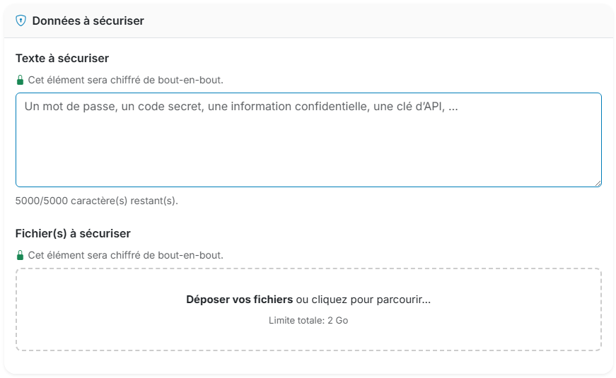Données à sécuriser